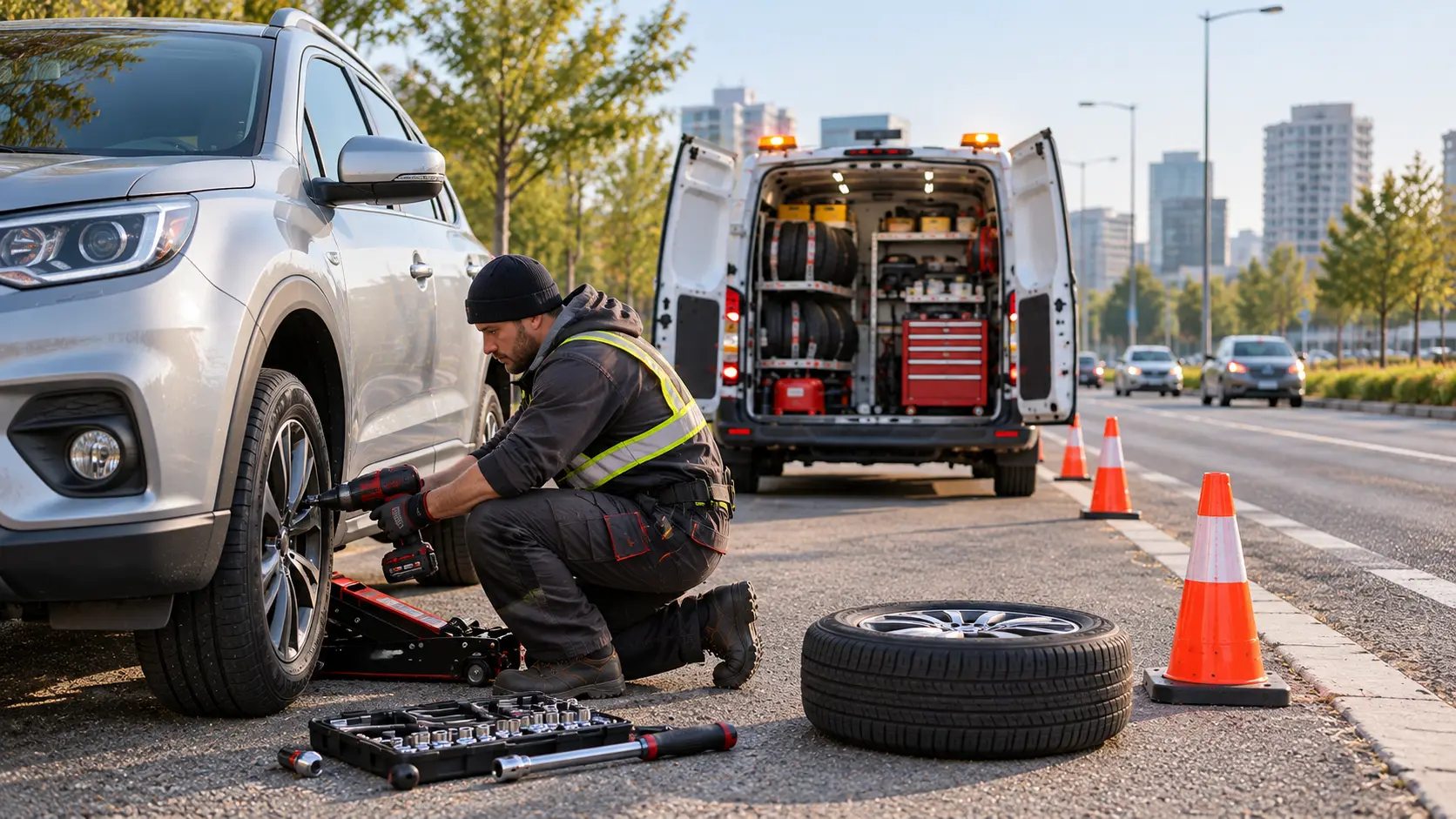 Arnavutköy oto lastik yerinde mobil servis hizmeti