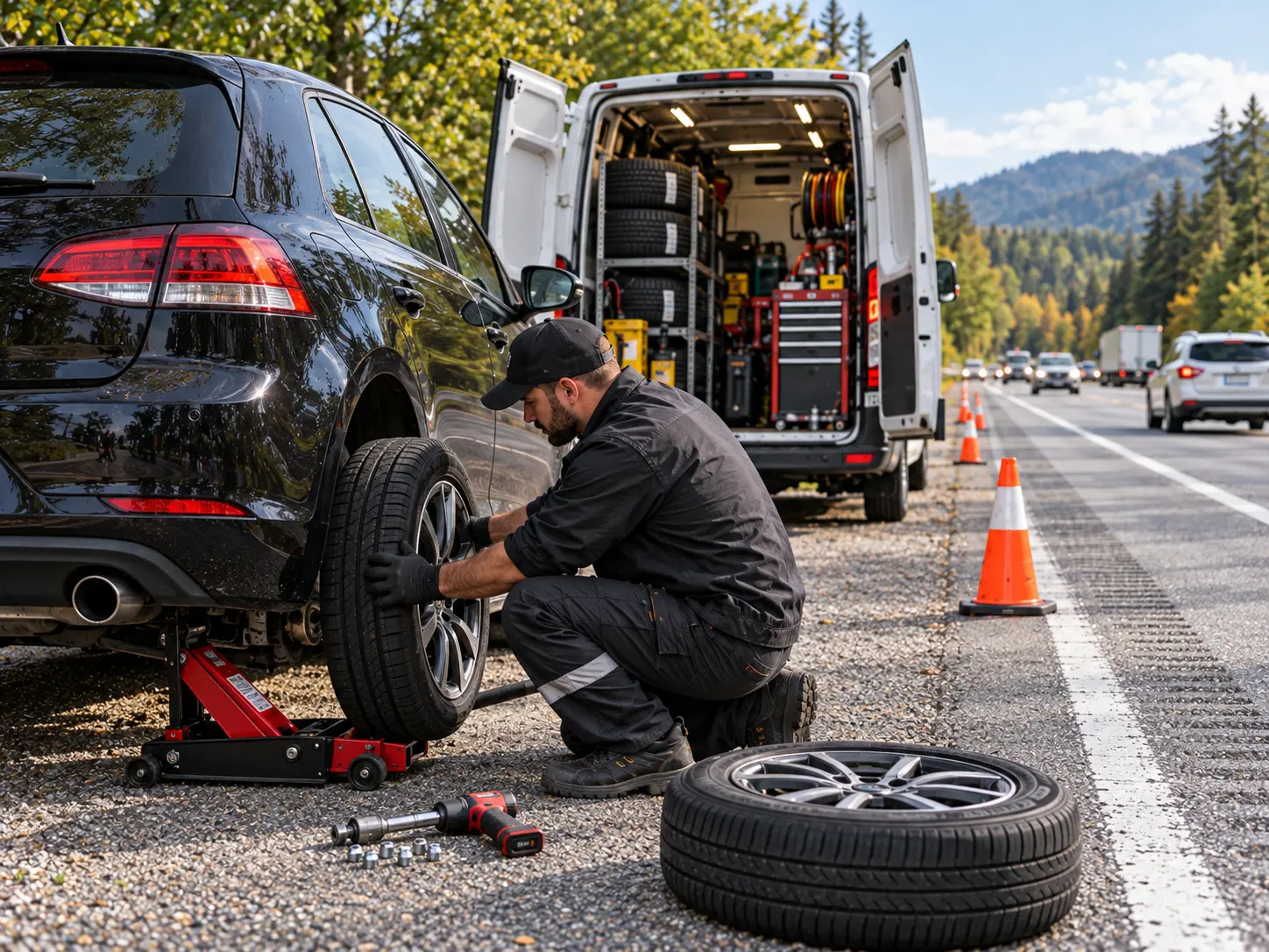 Avcılar oto lastik yerinde mobil servis hizmeti