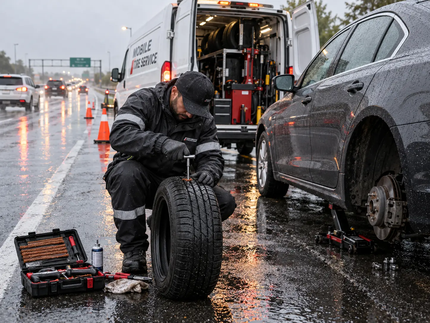 Bağcılar oto lastik yerinde mobil servis hizmeti