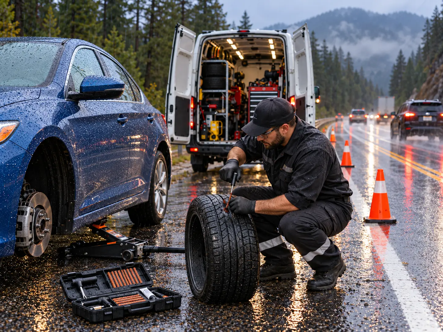 Bayrampaşa oto lastik yerinde mobil servis hizmeti