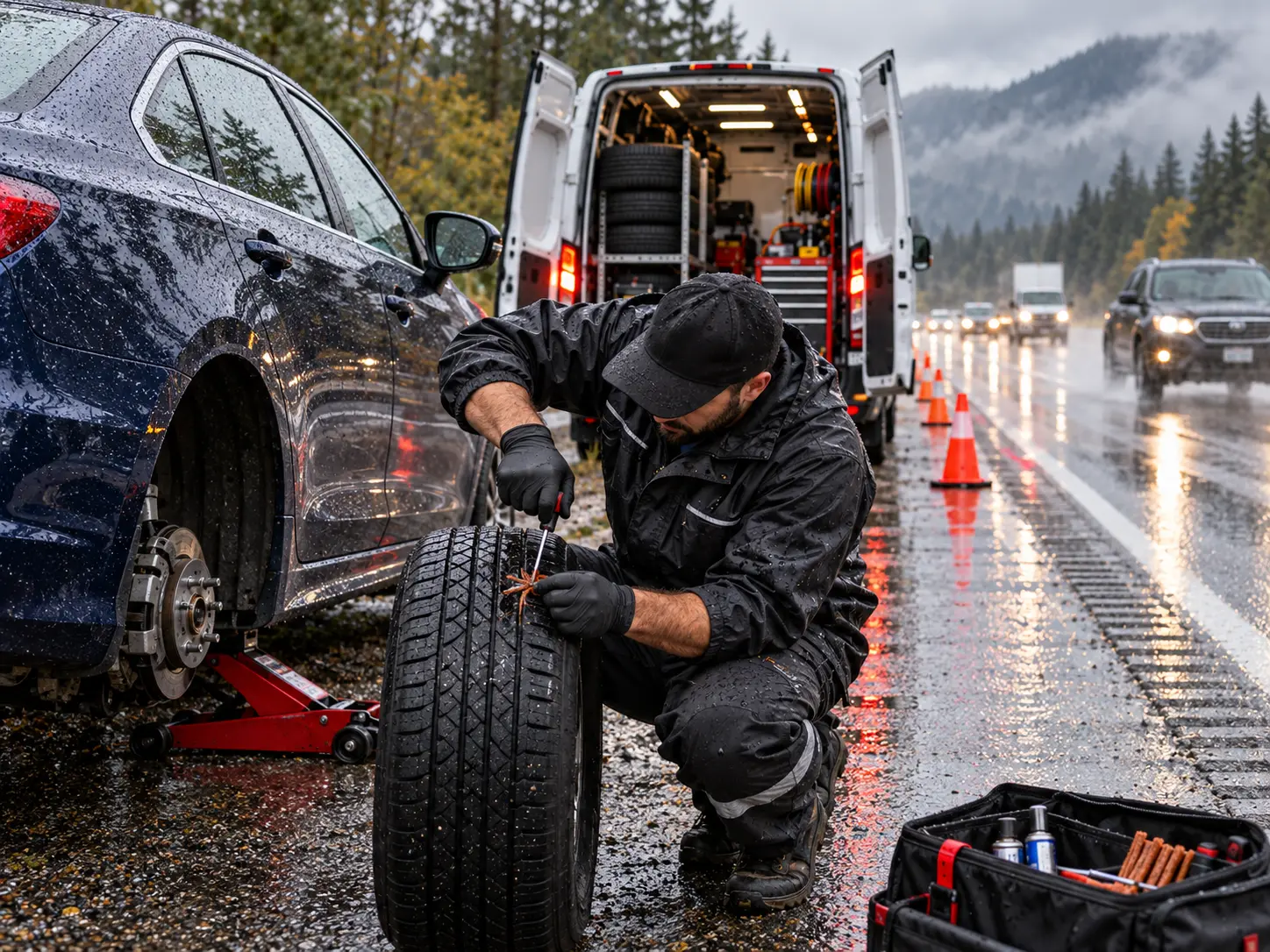 Esenler oto lastik yerinde mobil servis hizmeti