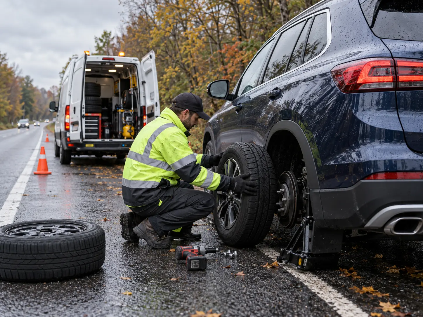 Esenyurt oto lastik yerinde mobil servis hizmeti