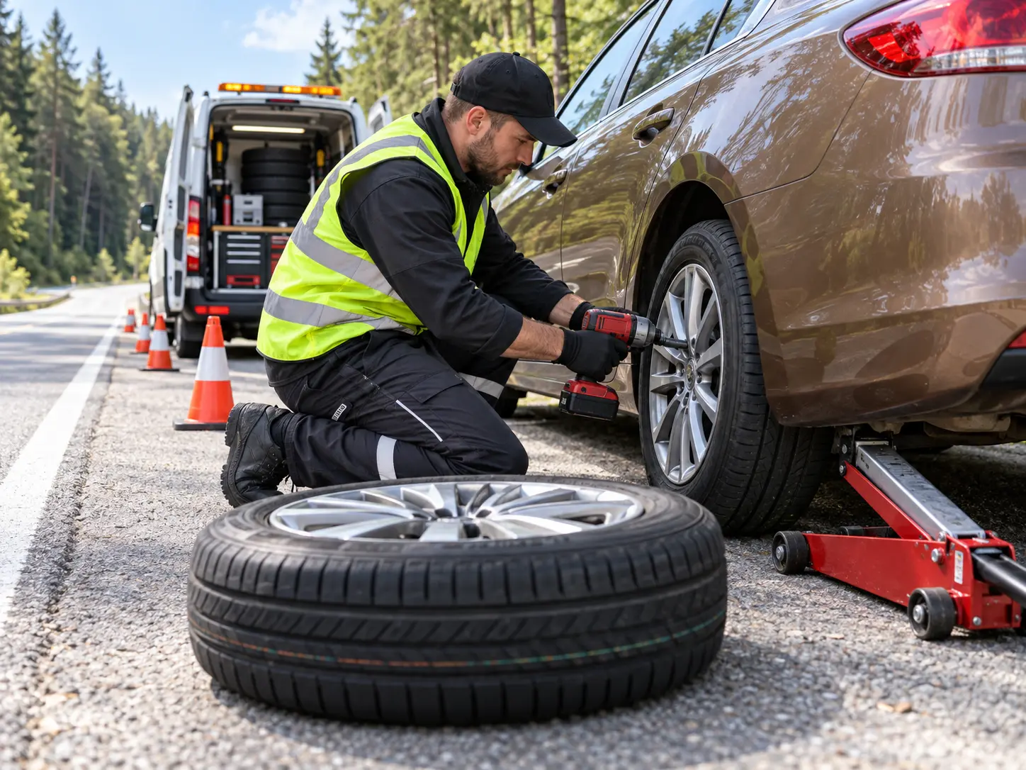 Güngören oto lastik yerinde mobil servis hizmeti